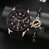 Set orologio con cinturino in silicone e braccialetto da donna ATREND