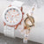 Set orologio con cinturino in silicone e braccialetto da donna ATREND