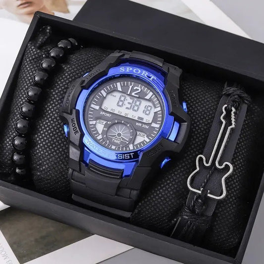 Set orologio digitale e braccialetto da uomo ATREND