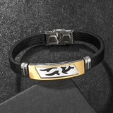 Set orologio in pelle al quarzo e braccialetto da uomo - Idea regalo uomo ATREND