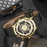 Set orologio in pelle al quarzo e braccialetto da uomo - Idea regalo uomo ATREND