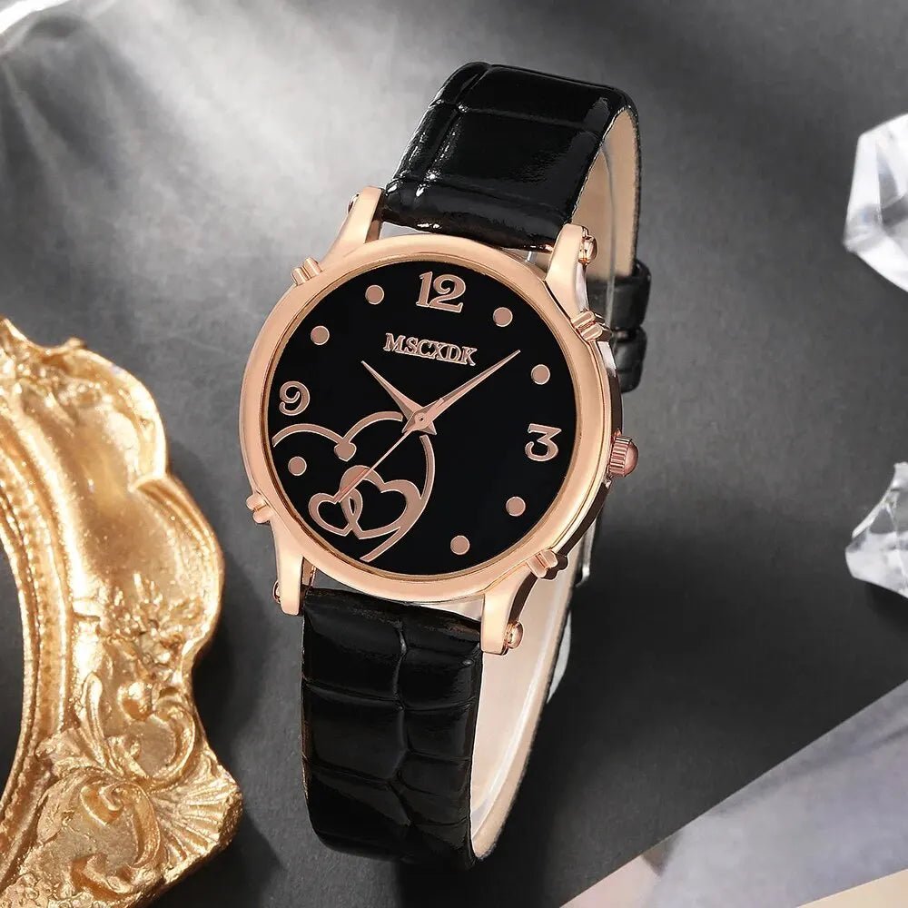 Set orologio occhiali e portafoglio in pelle PU da donna - Idea regalo donna ATREND