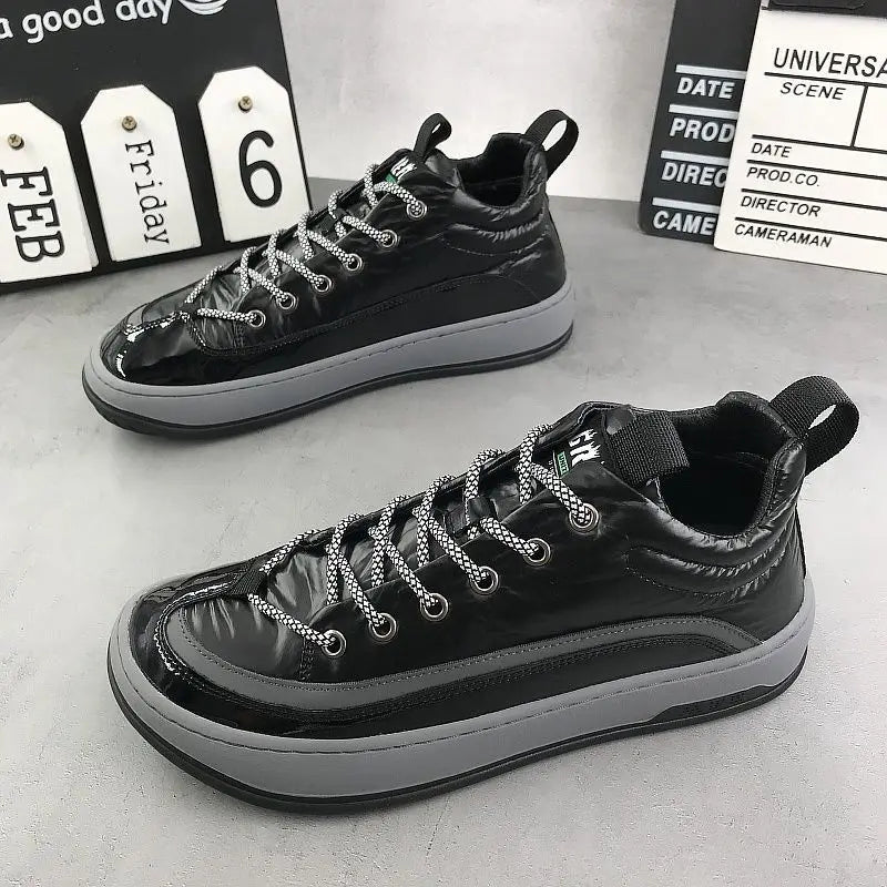 Sneakers Canvas Plush chiusura a lacci da uomo - Sneakers ATREND