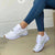 Sneakers casual antiscivolo con bordo a contrasto e lacci da donna ATREND