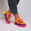 Sneakers casual in cotone con para multicolor con lacci da donna ATREND