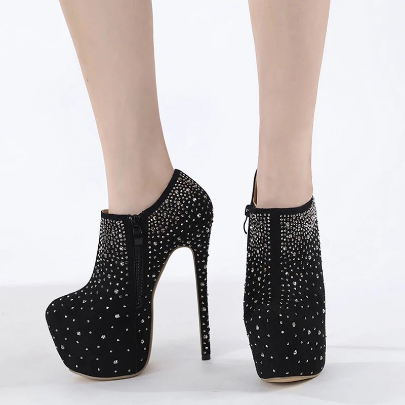 Stivaletti alla caviglia con brillantini da donna ATREND