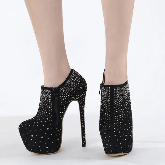 Stivaletti alla caviglia con brillantini da donna ATREND
