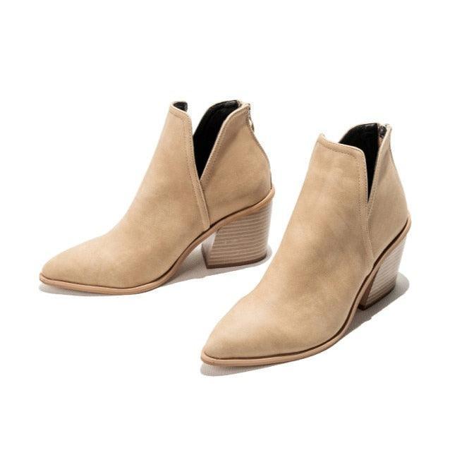 Stivaletti stile cowboy in pelle sintetica da donna - Stivaletti ATREND