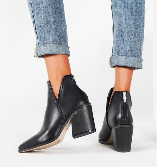 Stivaletti stile cowboy in pelle sintetica da donna - Stivaletti ATREND