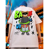 T-shirt cartoon oversize in cotone da uomo - T-shirt uomo ATREND