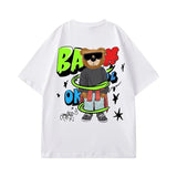 T-shirt cartoon oversize in cotone da uomo - T-shirt uomo ATREND