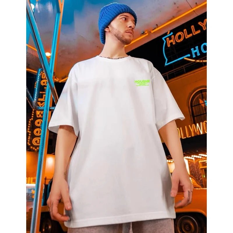 T-shirt cartoon oversize in cotone da uomo - T-shirt uomo ATREND