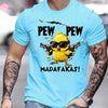 T-shirt casual a maniche corte con stampa cartoon in cotone da uomo ATREND
