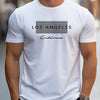 T-shirt casual a mezze maniche con stampa a lettere da uomo ATREND