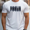 T-shirt casual a mezze maniche con stampa in lettere da uomo ATREND