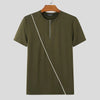 T-shirt casual con cerniera da uomo ATREND