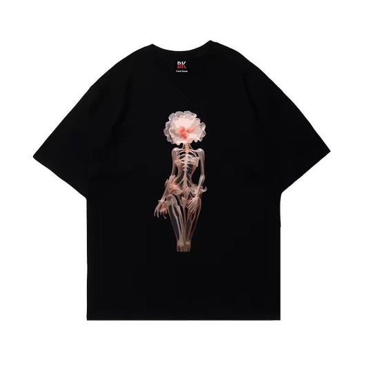 T-shirt casual grafica in cotone da uomo ATREND
