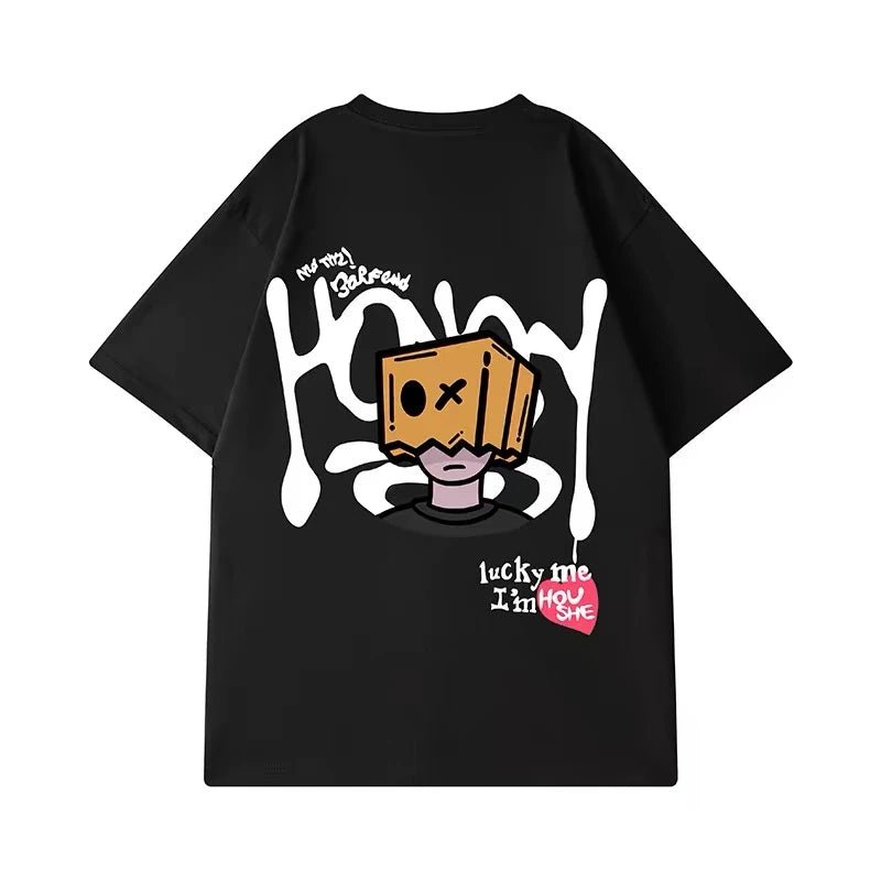 T-shirt casual grafica in cotone da uomo ATREND