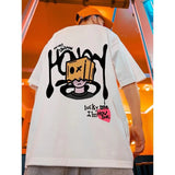 T-shirt casual grafica in cotone da uomo ATREND