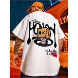 T-shirt casual grafica in cotone da uomo ATREND