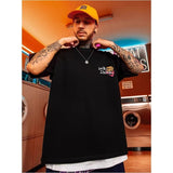 T-shirt casual grafica in cotone da uomo ATREND