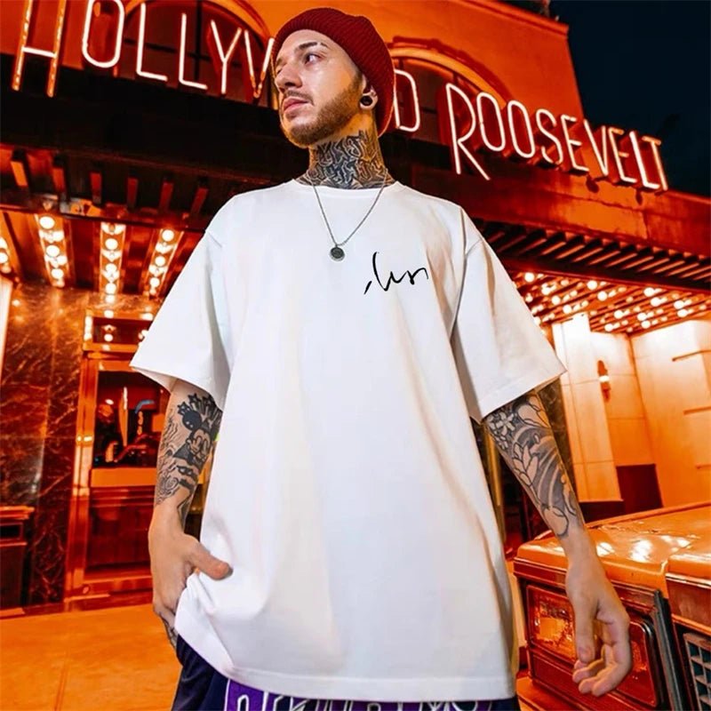 T-shirt casual oversize in cotone da uom ATREND