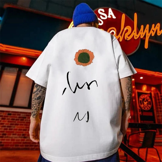 T-shirt casual oversize in cotone da uom ATREND