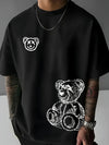T-shirt oversize a mezze maniche con stampa cartoon da uomo ATREND