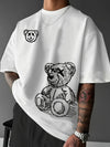 T-shirt oversize a mezze maniche con stampa cartoon da uomo ATREND