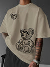 T-shirt oversize a mezze maniche con stampa cartoon da uomo ATREND