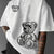 T-shirt oversize a mezze maniche con stampa cartoon da uomo ATREND