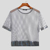 T-shirt patchwork a rete da uomo ATREND