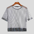 T-shirt patchwork a rete da uomo - t-shirt ATREND