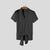 T-shirt patchwork intrecciata con bordo in pizzo e cintura da uomo ATREND