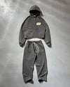 Tuta Oversize in cotone tinta unita felpa con cappuccio e pantaloni da uomo ATREND