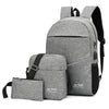 Zaino borsa a tracolla pochette 3 pezzi unisex in tessuto Oxford ATREND