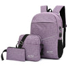Zaino borsa a tracolla pochette 3 pezzi unisex in tessuto Oxford ATREND