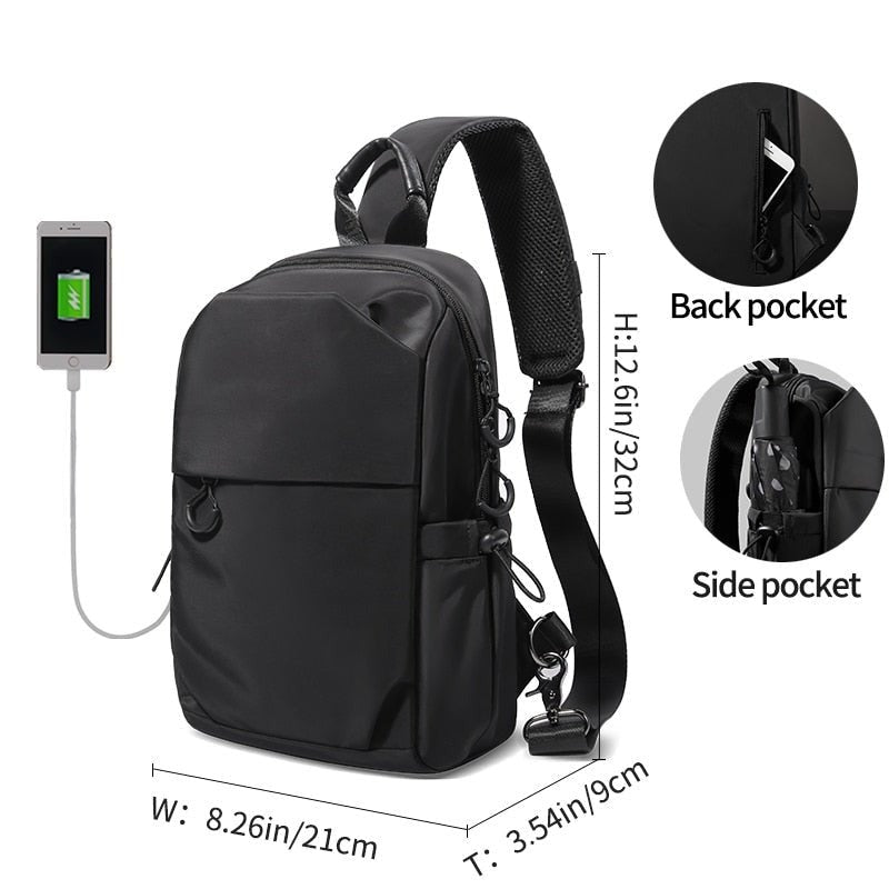Zaino impermeabile con caricatore usb da uomo - zaino ATREND