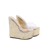 Zeppe alte con plateau in PVC trasparente da donna ATREND