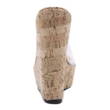 Zeppe alte in sughero in PVC trasparente da donna - zeppe ATREND