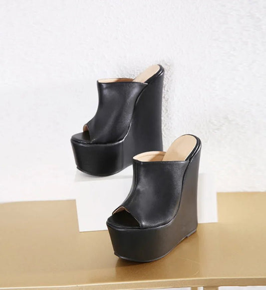 Zeppe casual alte aperte da donna - zeppe ATREND