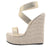 Zeppe casual con fasce intrecciate in pelle PU con plateau in tela da donna ATREND