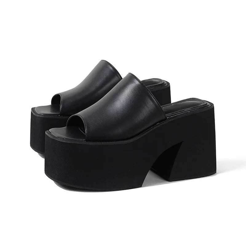 Zeppe con plateau e punta quadrata da donna - zeppe ATREND