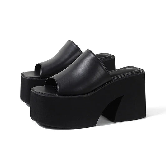 Zeppe con plateau e punta quadrata da donna - zeppe ATREND