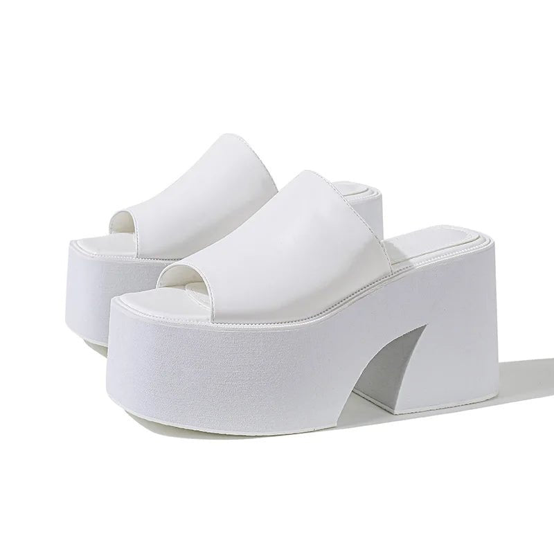Zeppe con plateau e punta quadrata da donna - zeppe ATREND