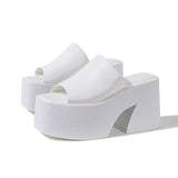 Zeppe con plateau e punta quadrata da donna - zeppe ATREND