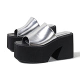 Zeppe con plateau e punta quadrata da donna - zeppe ATREND