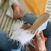 Zeppe glitterate con piume da donna ATREND