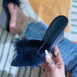 Zeppe glitterate con piume da donna - zeppe ATREND